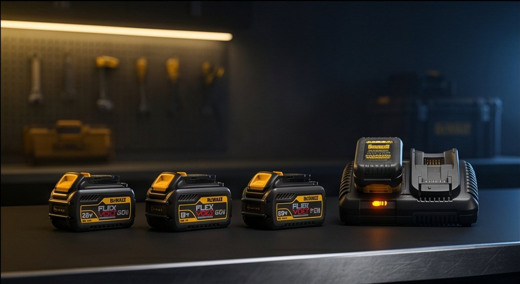 DeWalt FLEXVOLT batteries and charger