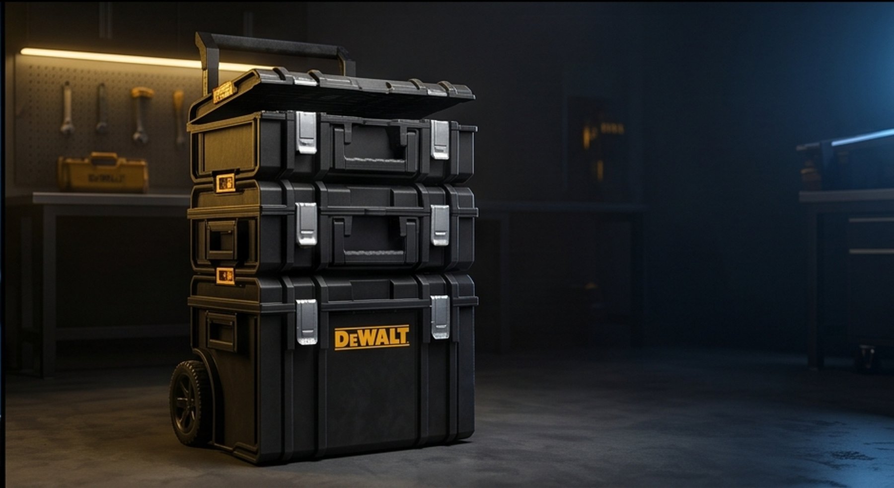 DeWalt ToughSystem 2.0 stacked storage