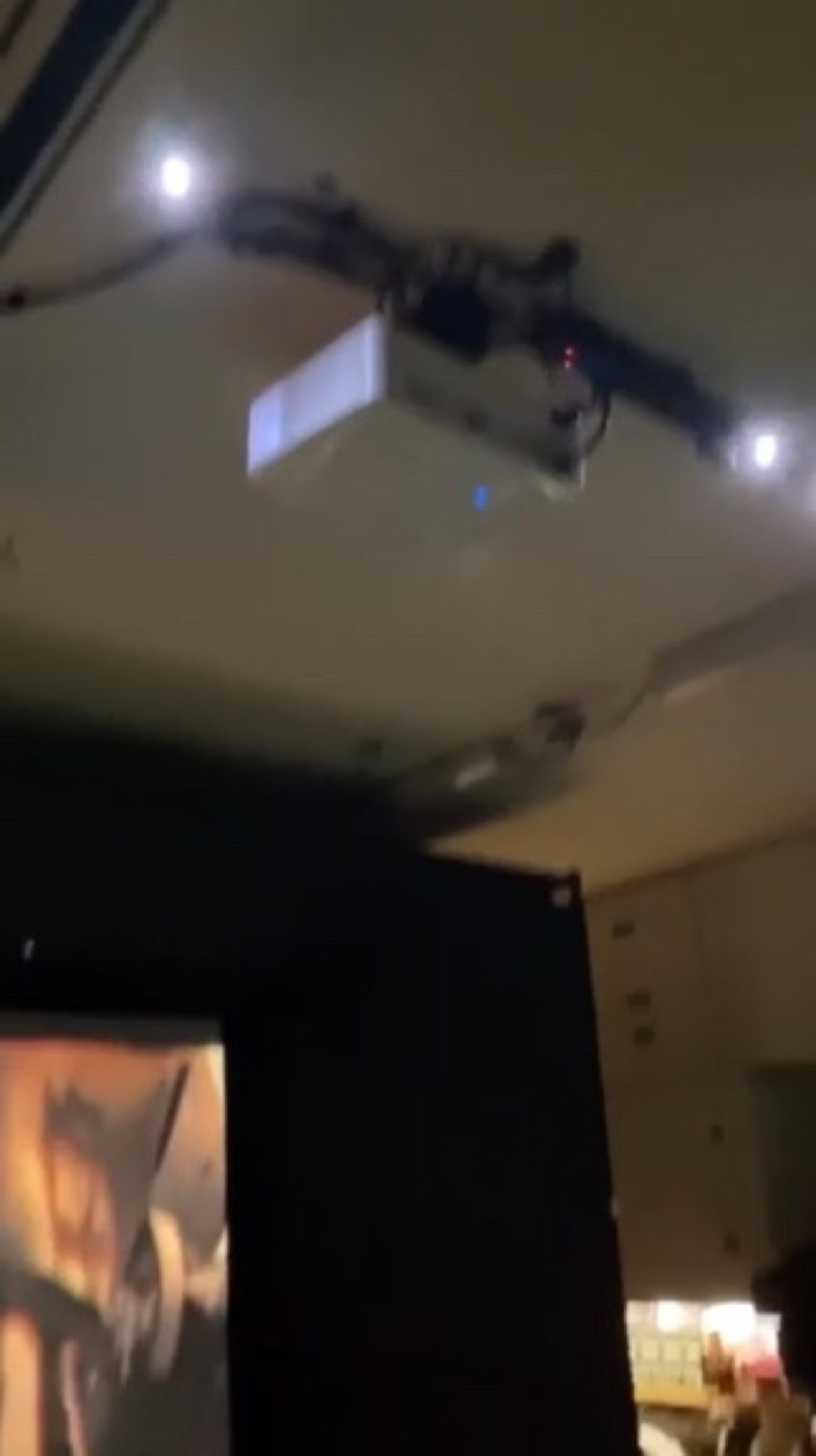 V2 ceiling projector second angle