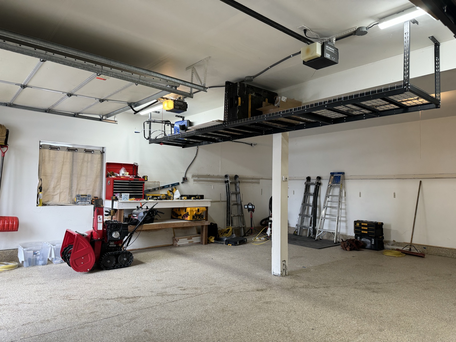 Final walkthrough shot — full garage operational