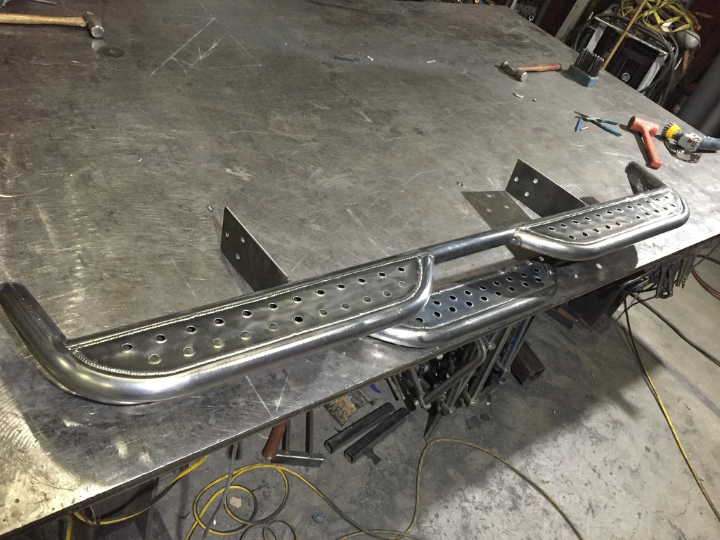 Truck cage welded up in shop
