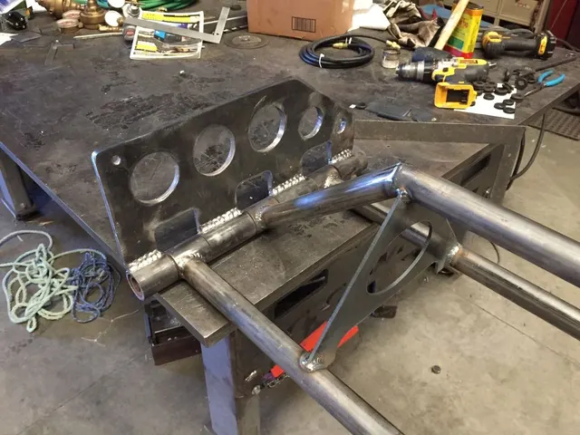 Custom metal fabrication in the CC Welding shop, Reno NV — material stock, jigs, fixtures and work in progress (photo 73 of 383)
