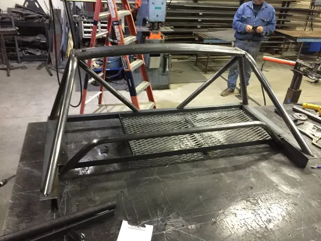 Custom metal fabrication in the CC Welding shop, Reno NV — material stock, jigs, fixtures and work in progress (photo 121 of 383)