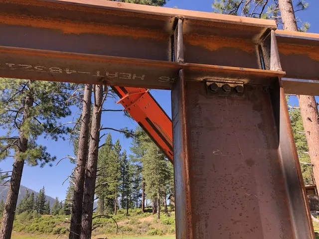 Structural steel fabrication by CC Welding — beams, columns, base plates and stair stringers for Tahoe projects (photo 10 of 68)