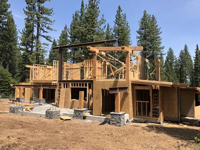 Structural steel fabrication by CC Welding — beams, columns, base plates and stair stringers for Tahoe projects (photo 24 of 68)