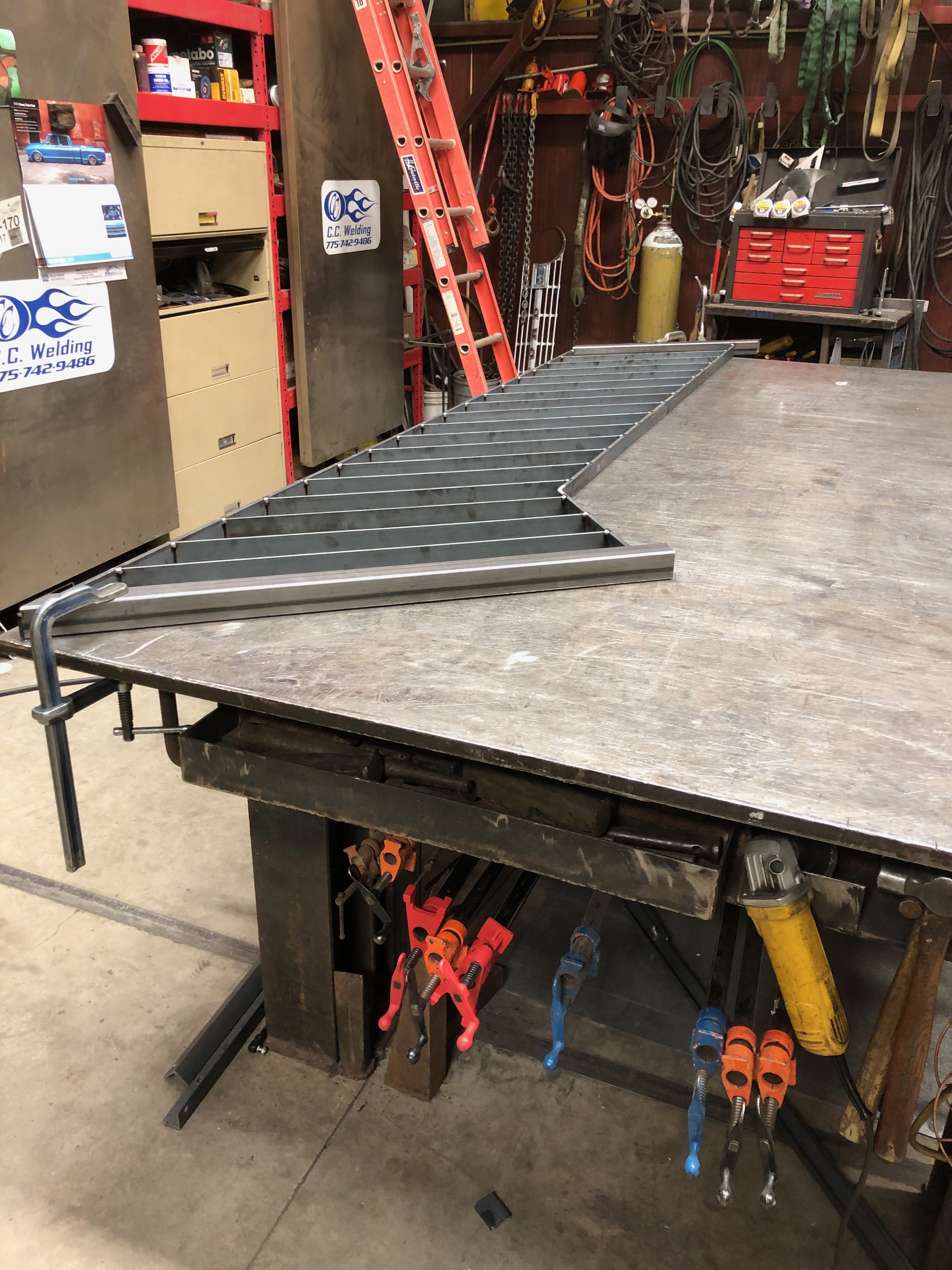 Steel stair treads and grating